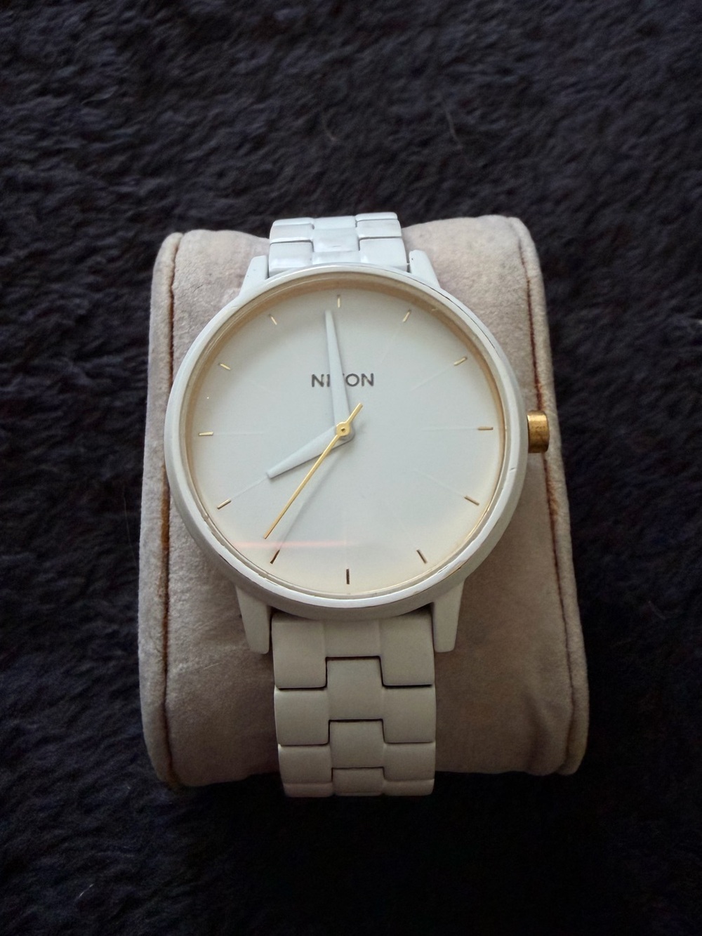 Nixon - The Kensington White and Gold Watch (Needs Battery)